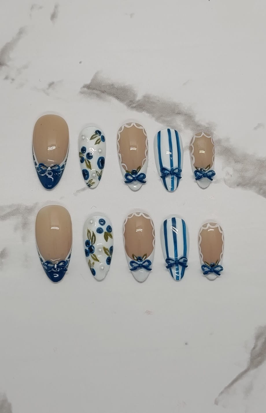 Almond Blueberry Nude and Blue