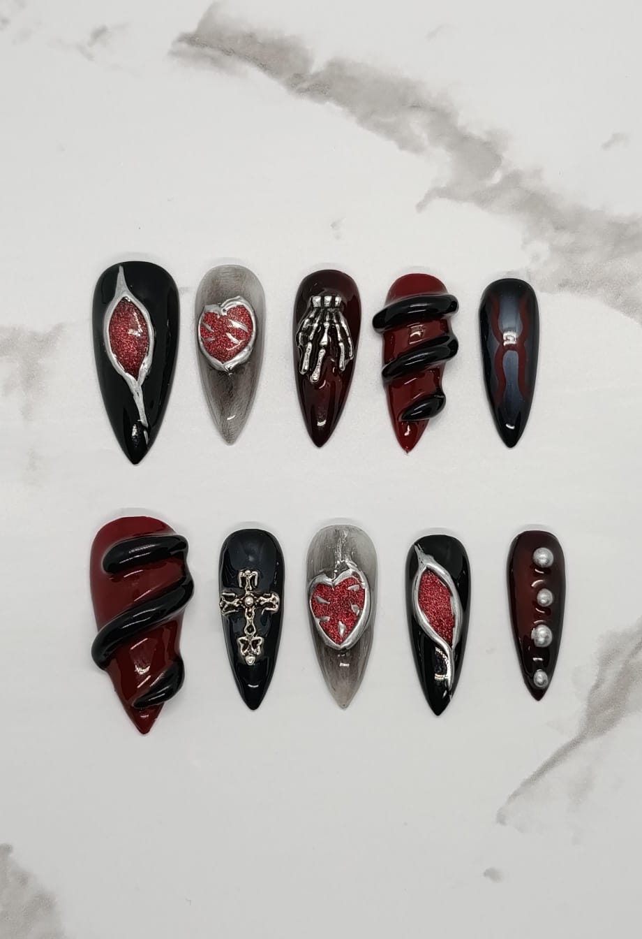 Stiletto Gothic Black and Red