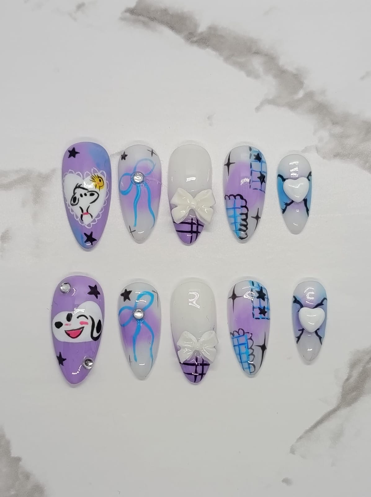 Almond Snoopy Purple and Blue